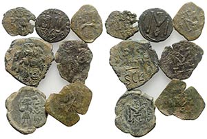 Lot of 7 Byzantine Æ coins, to be catalog. ... 