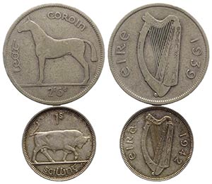 Ireland, lot of 2 coins, to be catalog. Lot ... 