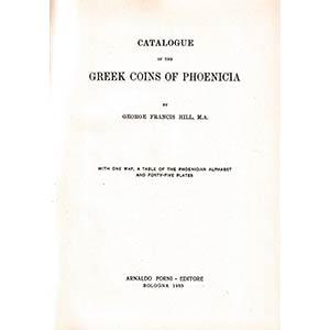 BMC Volume XXVI: Phoenicia. A Catalogue of ... 