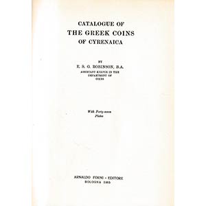 BMC Volume XXIX: Cyrenaica. A Catalogue of ... 
