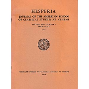 Hesperia, lot of 2 volumes: vol. XLII no. 2, ... 