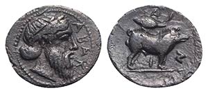 Sicily, Abakainon, c. 450-400 BC. AR Litra ... 