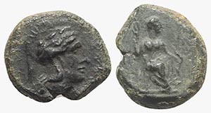 Sicily, Athl-, c. 344-339 BC. Æ (13mm, ... 