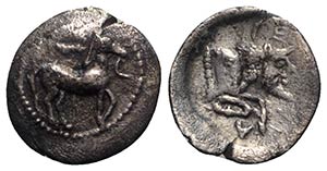 Sicily, Gela, c. 465-450 BC. AR Litra (11mm, ... 