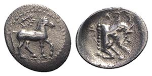 Sicily, Gela, c. 465-450 BC. AR Litra (12mm, ... 