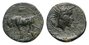 Sicily, Gela, c. 420-405 BC. Æ Onkia (11mm, ... 