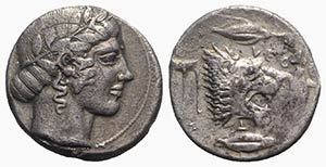 Sicily, Leontinoi, c. 460-450 BC. AR ... 