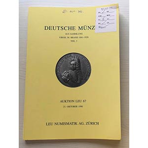 Leu Numismatik Auktion 67. Deutsche Munzen ... 
