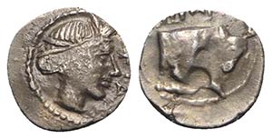 Sicily, Piakos, c. 400 BC. AR Hemilitron ... 
