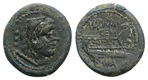 M. Aburius M.f. Geminus, Rome, 132 BC. Æ ... 