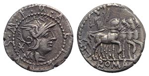 M. Acilius M.f., Rome, 130 BC. AR Denarius ... 