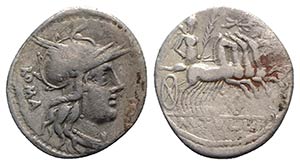 M. Tullius, Rome, 119 BC. AR Denarius (21mm, ... 