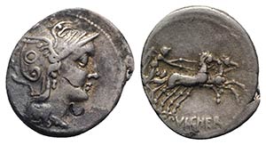 C. Claudius Pulcher, Rome, 110-109 BC. AR ... 