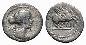 Q. Titius, Rome, 90 BC. AR Quinarius (13mm, ... 
