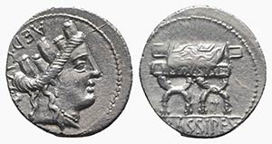 P. Furius Crassipes, Rome, 84 BC. AR ... 