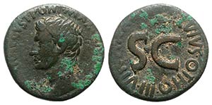 Augustus (27 BC-AD 14). Æ As (26mm, 10.40g, ... 