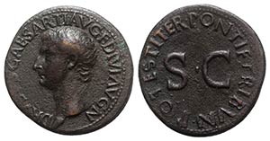 Drusus (Caesar, 19-23). Æ As (29mm, 10.54g, ... 