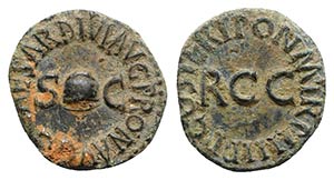 Gaius (Caligula, 37-41). Æ Quadrans (16mm, ... 