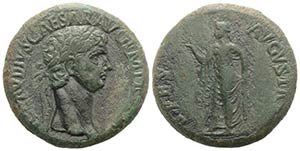 Claudius (41-54). Æ Sestertius (33.5mm, ... 