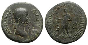 Antonia Minor (Augusta, AD 37 and 41). Æ ... 