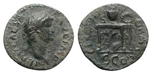 Nero (54-68). Æ Semis (17mm, 2.28g, 6h). ... 