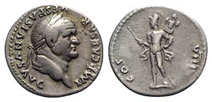 Vespasian (69-79). AR Denarius (18mm, 3.45g, ... 