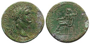 Domitian (81-96). Æ Sestertius (34mm, ... 