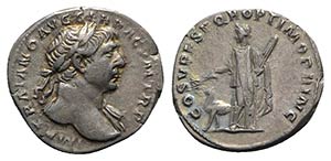 Trajan (98-117). AR Denarius (18.5mm, 3.46g, ... 