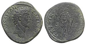 Marcus Aurelius (Caesar, 139-161). Æ ... 