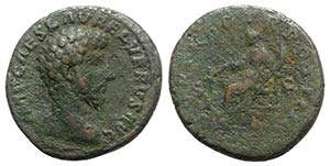 Lucius Verus (161-169). Æ As (26mm, 10.96g, ... 