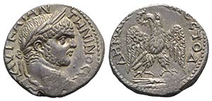 Caracalla (198-217). Samaria, Caesarea ... 