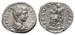 Geta (Caesar, 198-209). AR Denarius (17mm, ... 