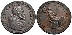 PAPALI - Sisto V (1585-1590) - Medaglia - ... 