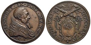 PAPALI - Innocenzo IX (1591) - Medaglia - A. ... 