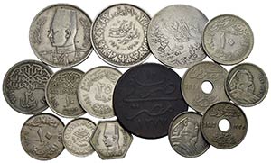 Estere - EGITTO - Lotto di 15 monete di cui ... 