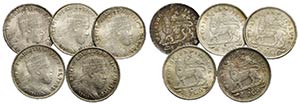 Estere - ETIOPIA - Gersh lotto di 5 monete ... 