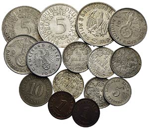 Estere - GERMANIA - Lotto di 15 monete tutte ... 