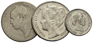 Estere - OLANDA - 1/2 gulden 1847 e 1908, 10 ... 