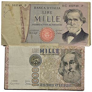 Cartamoneta-Italiana - 1.000 Lire - Verdi ... 