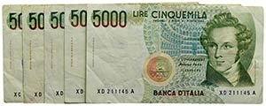 Cartamoneta-Italiana - 5.000 Lire Bellini ... 
