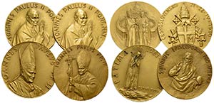 Medaglie - PAPALI - Lotto di 4 medaglie di ... 