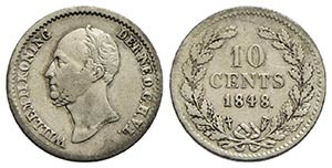 OLANDA - Guglielmo II (1840-1849) - 10 ... 