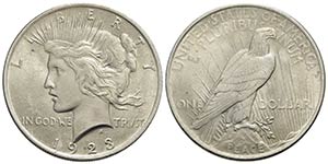 U.S.A. - Dollaro - 1923 - Pace - AG Kr. 150 ... 