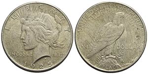 U.S.A. - Dollaro - 1925 - Pace - AG Kr. 150 ... 