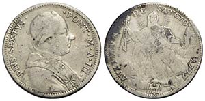 ROMA - Pio VI (1775-1799) - Mezzo scudo ... 