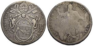 ROMA - Pio VI (1775-1799) - Mezzo scudo ... 