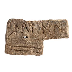 Roman Lead Votive Key with Inscription, 1st ... 