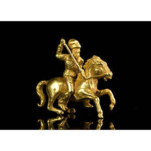 Gold Scythian knight Figure, ca. 4th century ... 