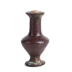 Bactrian Bronze Kohl Bottle; Central Asia, ... 