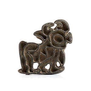 Bactrian Bronze Stamp Seal with Bull; ... 